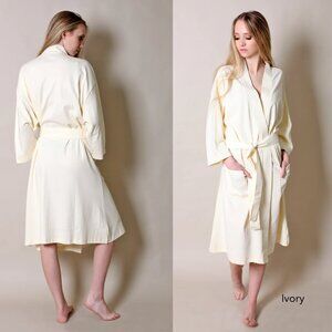 NWT!! Viverano 100% Organic Cotton Spa & Bath Medium Short Robe, S, M, L…